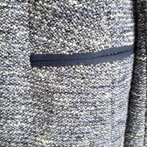 Talbots Blazer Women's Size 12 Blue Tweed Long Sleeve Jacket Stretch Knit - Picture 5 of 9